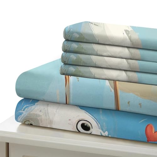 Ensemble de literie la mouette respirant housse de couette microfibre super douce 135x200 cm