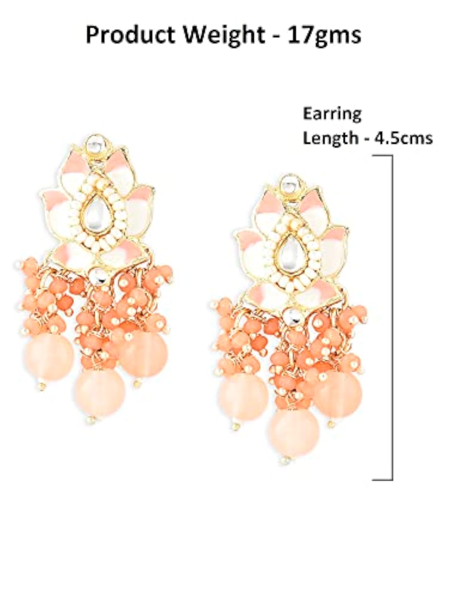 Meenakari Ethnic Cluster Beads Drop Earring, Gift for Her