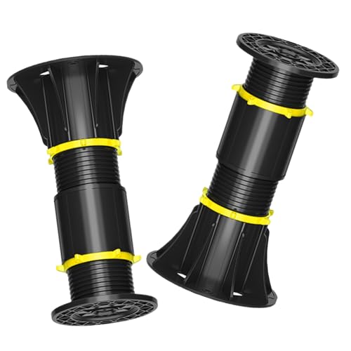 SaferCCTV 2 Pack Adjustable Height Bed Support Legs,Frame Center Support Leg Bed Furniture Board Support Center Slat Heavy for Bed Frame,Cabinet and Wooden Furniture (7.87