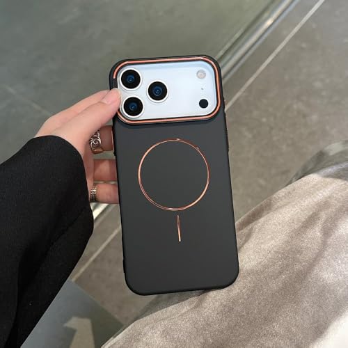 �}�O�l�b�g���u���P�b�g�����Y �����b�L ���^�T�[�N���^�d�b�P�[�X iPhone 17 Pro Max 17 16 15 14 13 Pro PC+TPU �X�^���h�o�b�N�J�o�[ �u���b�N iPhone Air�p