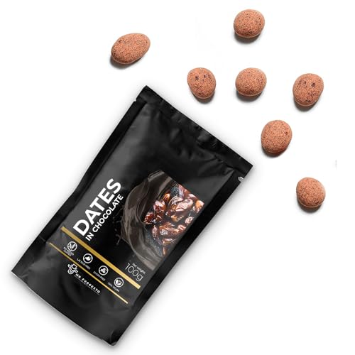 Dattes Séchées Enrobées de Chocolat Dessert - Friandises Mr Fudgesto - Délice Premium - Sans Sucre Ajouté - En-Cas Sain - Fruits à Coque et Fruits...