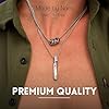 Made by Nami Silber Halskette Herren Doppellagig aus Chirurgischem Edelstahl 316 Kette für Herren mit Anhänger und runden Charms Männer Schmuck (Stab mit 3 Charms, Silber) #1