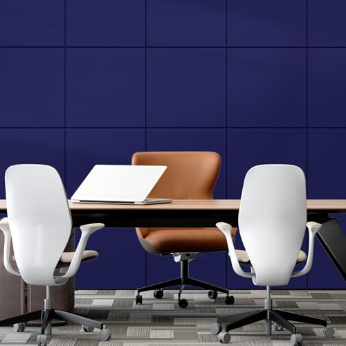 Image of MaxGear Extra Large Bulletin Board 72 inch x 48 inch, Dark Blue Felt Wall Tiles