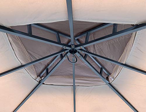 APEX GARDEN Replacement Canopy Top for 8' x 8' Gazebo #L-GZ375PST, L-GZ375PST-3 - Image 4