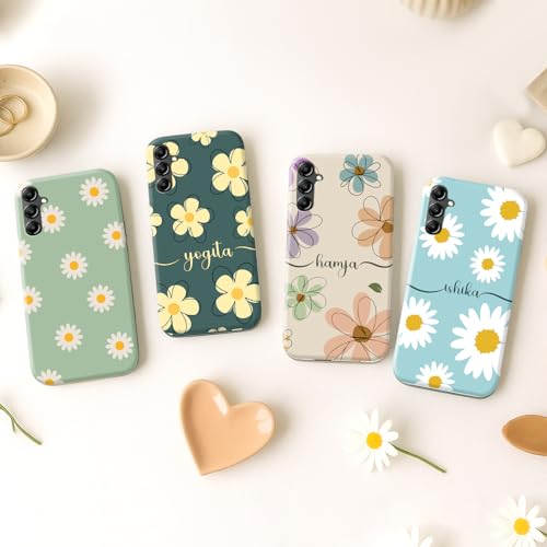 Image of COLORflow Back Cover Compatible with Samsung Galaxy A14 5G / 4G | Daisy Bloom Customized Back Cover Compatible with Samsung Galaxy A14 5G / 4G