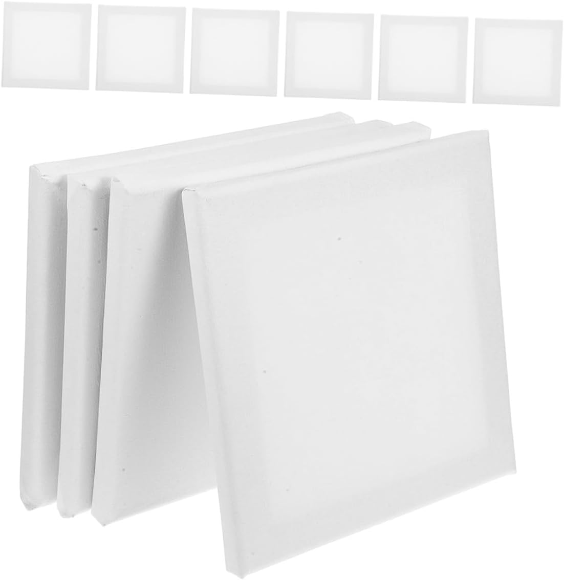 36pcs Square Canvas Panel Boards Set, 100% Cotton Linen Surface, Large Blank Painting Boards for Oil and Acrylic Painting, Suitable for Students and Artists’ Studio Use