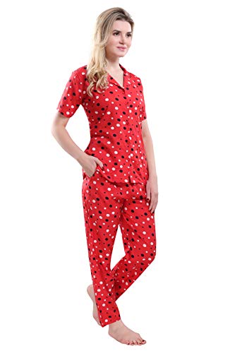 Image of Two Dots Women's Rayon Printed Night Suit Set