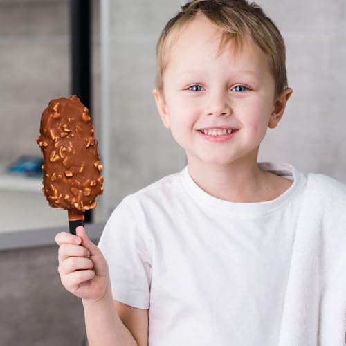 30 Stück 11,5 cm Große Acryl-Stäbchen, Eisstiele, Wiederverwendbare Eisstiele, Kuchenformen, Mini-Eisstiele, Kuchenstäbchen, für selbstgemachtes Eis, Kuchen, DIY-Kunst (Schwarz)
