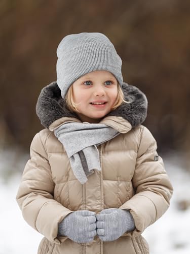 Gnodio 8 Pack Kids Beanie Hats And Gloves Set Kid'S Knitted Beanies Hat Winter Gloves For Boys Girls thumb #5