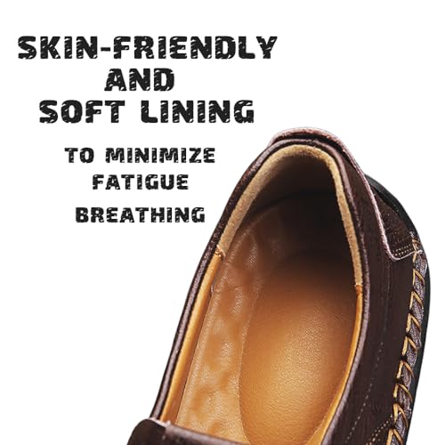 Mens Shoes Dress Slip-on Loafers: Men's Premium Genuine Leather for Driving3