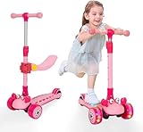 Kinder Roller Scooter mit Abnehmbarem Sitz, 3 Leichten Rädern...
