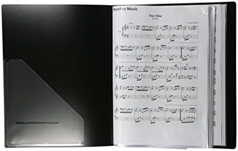 MOREYES Music Folder Song Sheet Holder Clef Paper Storage For A4 Size Paper With 40 Pockets (clef)