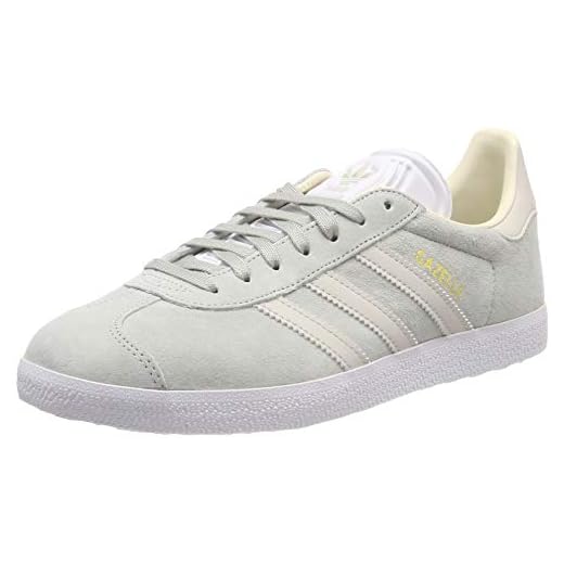 adidas Gazelle W, Zapatillas de Gimnasia para Mujer, Plateado Ash Silver/Clear Brown/Ecru Tint S18, 39 EU