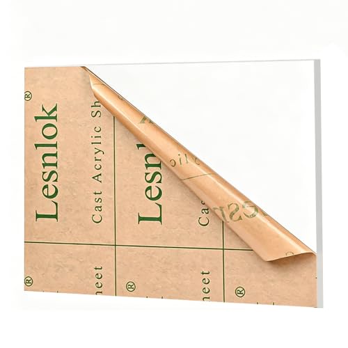 Image of White Translucent Acrylic Sheets 24 x 48 x 1 /4 inch Thick 6mm Cast Plexiglass Sheet,Suitable for Painting, Handicrafts, DIY Display Projects (1, Matte Translucent White, 24 x 48 x 1 /4)