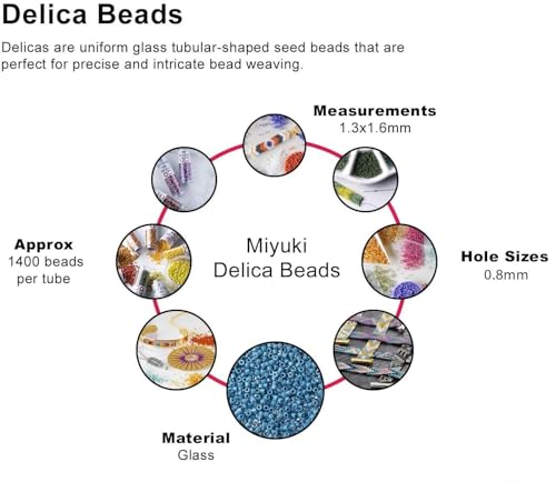 Miyuki Delica Seed Beads Bundle: Size 11/0, Blue Inside Color Lined Palette Collection DB2385, DB2386, DB2387 - Thumbnail 7