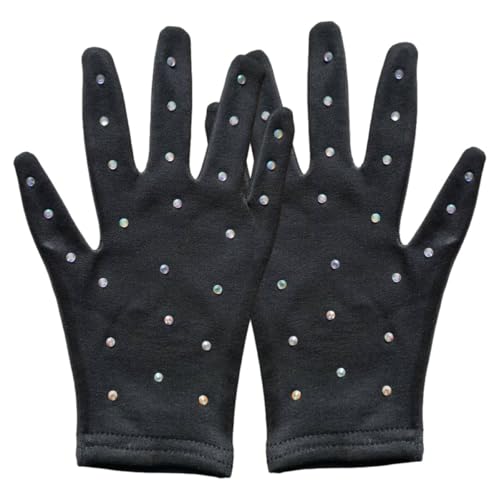 Guantes negros para actuaciones de niña elásticos transpirables ULTECHNOVO