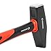INTERTOOL 2 lbs Cross Peen Hammer, 1000g Heavy Duty Engineer Hammer, Mechanic, Blacksmith, Sheet Metal, 14” Shock Absorbing Fiberglass Handle HT08-0210