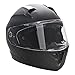 HOMCOM Casco de Moto Integral Talla XL-61-62 cm Casco de Motocicleta con Doble Visera Cabezal Anticolisión y Ventilaciones con Certificación Europea Unisex Color Negro