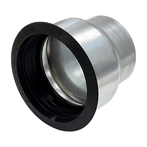 dachrinnen-shop.de 10011306012 Dichtelement von KG-Rohr DN110 auf Fallrohr DN100 Titanzink Übergang, Silber/schwarz