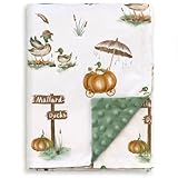 HOMRITAR Baby Blanket for Boys Girls Soft Nursery Minky Toddler Blanket with Double Layer Dotted Backing, Cute Mallard Duck Multicolor Printed 30 x 40 Inch