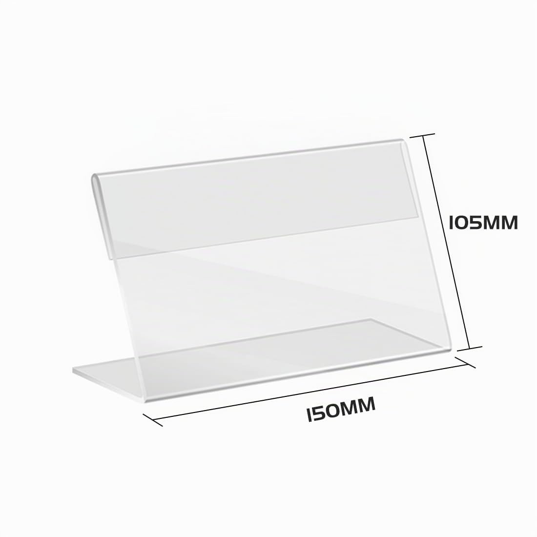 25 Pezzi Espositore da Tavolo A6 a L, 15x10,5 cm Espositore Anticaduta in Plastica Trasparente, Espositore Plexiglass, Supporto Pubblicitario Poster da Banco, per Menù Carta Immagini, ecc