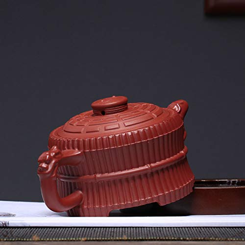 Image of Teapot 9Oz Chinese Zisha Clay Dahongpao Pottery Handmade Tea Pot Ceramics Purple Sand Mud Kungfu Kettle