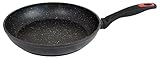Bergner Red Stone Sartén en Aluminio Forjado, Negro, 20 x 4.5 cm