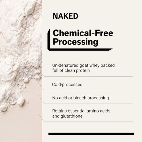 Image of NAKED Goat - Pasture Fed Goat Whey Protein Powder from Small-Herd Wisconsin Dairies, 2Lb Bulk, GMO Free, Soy Free. Easy to Digest - All Natural - 23 Grams of Protein - 30 Servings