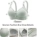 Women Fashion Bra,Comfortable Adjustable Strap Push up Gather Brassiere,Soft Breathable Orthopedic Anti-Sagging Plus Size Bra (US, Numeric, 36, Regular, Regular, Pink+Blue)