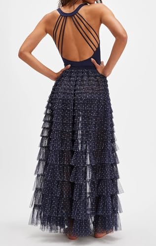 Women Y2k Maxi Slip Skirt Elastic Waist Lace Pleated Ruffle Long Skirts Flowy Tiered Layered Skirts Underskirt3