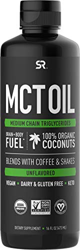 Premium MCT Oil derived from Organic Coconuts | Great in Keto Coffee ,Tea, Smoothies & Salad Dressings | USDA Organic, Non-GMO Project Verified & Vegan Certified (Unflaovred)