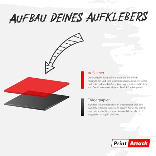 P010 Anfänger Aufkleber 3er Set – Auswahl: Anfänger oder Anfängerin – Lustige Autoaufkleber für Fahranfänger – wetterfest – PrintAttack – je 17x8,5 cm (Variante 1 Anfängerin)