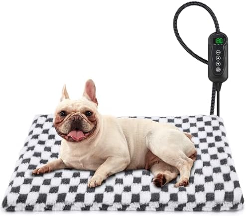 MIXJOY Heated Dog Bed, 11 Adjustable Temperature Dog Heating Pad ...