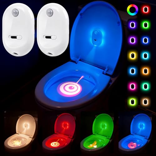 Motion Sensor Toilet Light 2 Pack Motion Activated Night Bowl Light