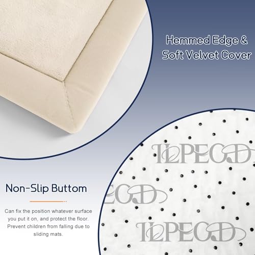 Image of Baby Play Mat for Floor Nursery Rug Muscle Mat Area Rug Playroom Rug 79 inchx158 inch Playpen Mat Elastic Foam 1.3 inch Thick Crawling Mat for Babies,Toddlers, Infants, Kids,A Beige