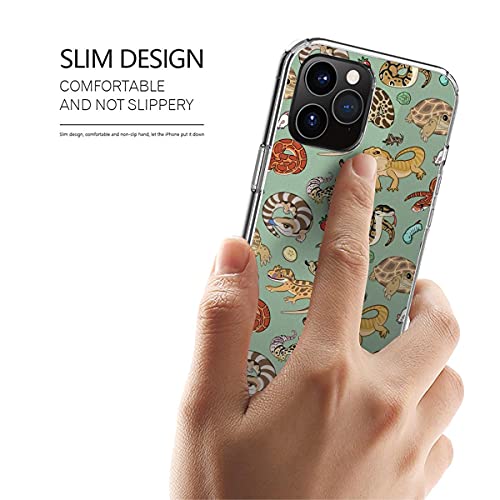 Phone Case Reptile Cover Pets Shockproof Pattern Colorful Green Aesthetic Compatible With Iphone 12 11 X Xs Xr 8 7 6 6S Plus Mini Pro Max Samsung Galaxy Note S9 S10 S20 Ultra Plus, Transparent #TOP1