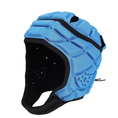 Acogedor 青少年向けのソフトシェルフラッグフットボールヘルメット、ラグビーパッド入りヘッドギアスクラムキャップ、サッカースポーツ用の濃厚なエヴァスポンジ、調整可能な軽量ヘッドプロテクター (S)