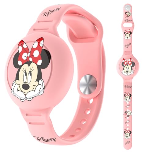 Beardslee Pulseras impermeables para AirTag para niños, bonito soporte de AirTag de dibujos animados para niños con diseño oculto de cobertura completa, accesorios de pulsera oculta para Airtag para