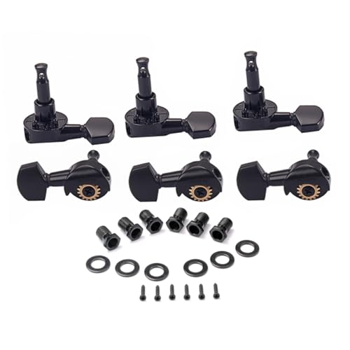 BESTonZON Replacement Guitar Tuning Keys 6pcs Gc208a Open String Tuners Metal Guitar Pegs