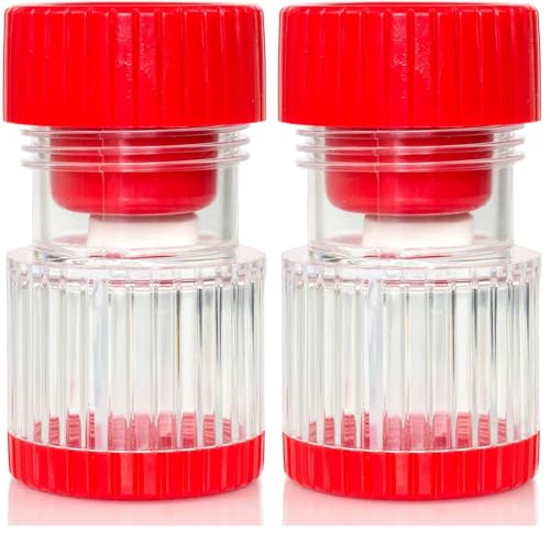 Image of HealthSmart Pill Crusher and Grinder, Crushes Vitamins and Tablets, Holds Up to 2 Pills, with Ergonomic Grips, Red (Pack of 2)