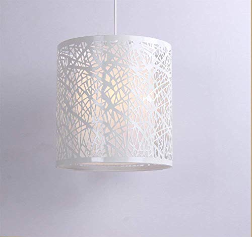 Lustre plafonnier rétro blanc 25cm idéal pour illuminer vos soirées sur la terrasse et l'accueil