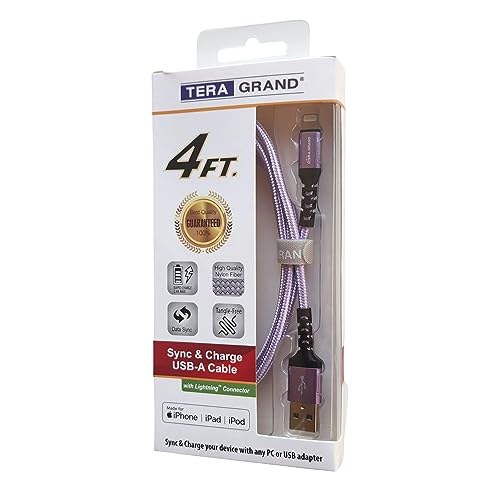 Câble Lightning Tera Grand violet de 1,2m pour iPhone - 6