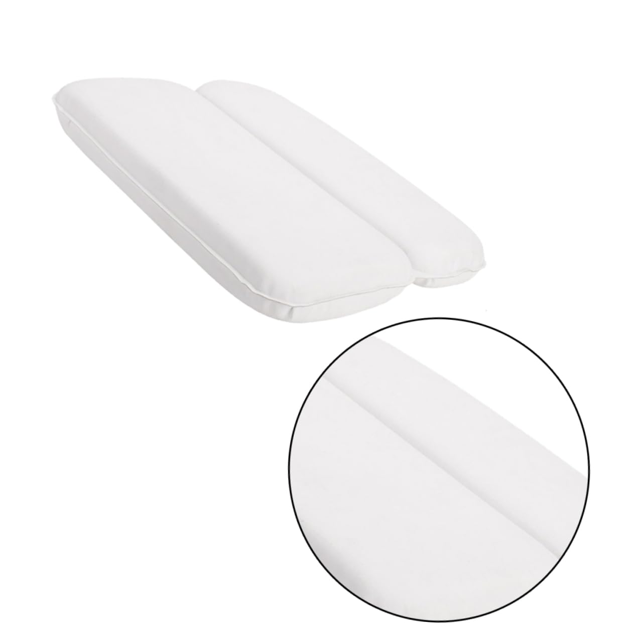 Cuscino Bagno PU con Ventosa Supporto Ergonomico per Traspirante per e Spa Bianco