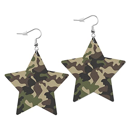 Swono Pink Donut Glaze Leather Earrings Ice Cream Top and Chocolate Decorative Colorful Sprinkles Star Faux Leather Earring Lightweight Dangle Drop Earrings for Women