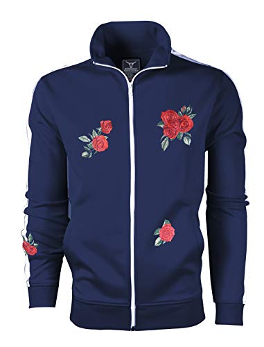 Image of SCREENSHOT-TRACK JACKET Mens Urban Hip Hop Premium Track Jacket - Slim Fit Side Taping Sportswear Urbanwear Streetwear Top
