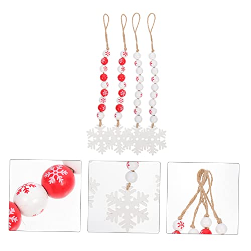 Cuentas de madera para de Navidad y manualidades en el árbol familiar 5