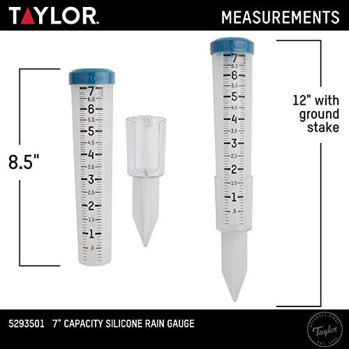 Taylor 5293501 7 Inch Capacity Easy To Read Break And Freeze Proof Flexible Silicone Rain Gauge thumb #3