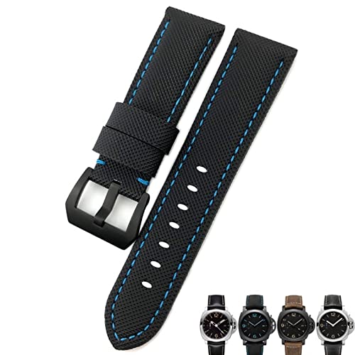 FFHAO Correa de reloj de fibra de carbono de 24 mm, color negro, para Panerai pam01661/00441, correas de reloj para hombre, accesorios, 24mm, Ag