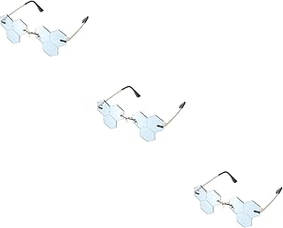 3 Pares De Óculos De Sol Femininos Óculos De Sol Oversized Óculos De Sol Sem Armação Óculos De Baile Para Homens Óculos Sem Armação Bex Óculos De Sol Para Homens Óculos De Festa