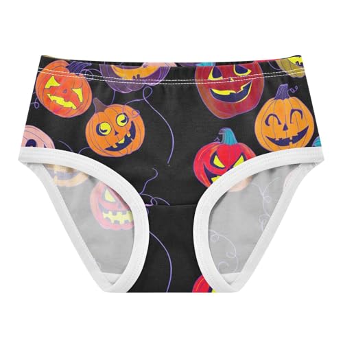 Funny Halloween Pumpkins Black Toddler Underwear Custom 2t Cotton Cute Panties Girl Durable Briefs Underpants